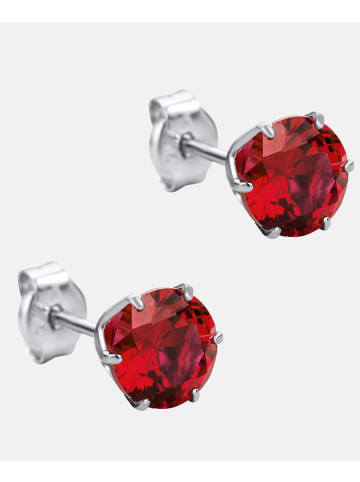 Diamant L'éternel Ohrringe aus 375 Weißgold mit Rubin