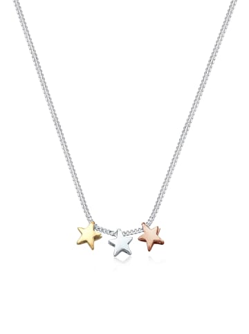 Elli Halskette 925 Sterling Silber Astro, Sterne in Bunt