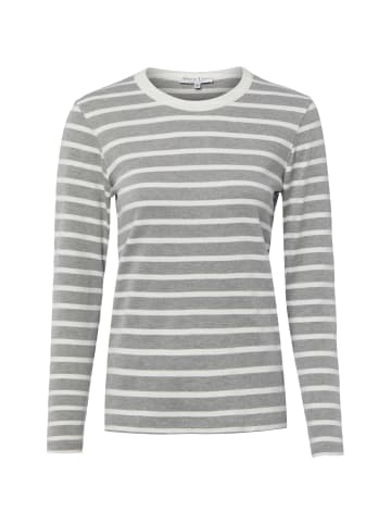 Marie Lund Langarmshirt in grau weiß