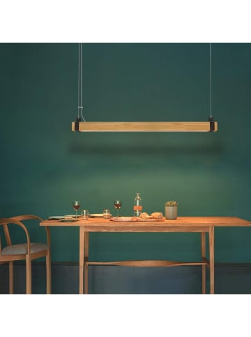 ZMH LED Pendelleuchte Holz Vintage Dimmbar 17W L100CM