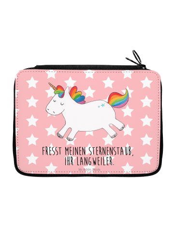 Mr. & Mrs. Panda Etui Einhorn Happy mit Spruch in Rot Pastell