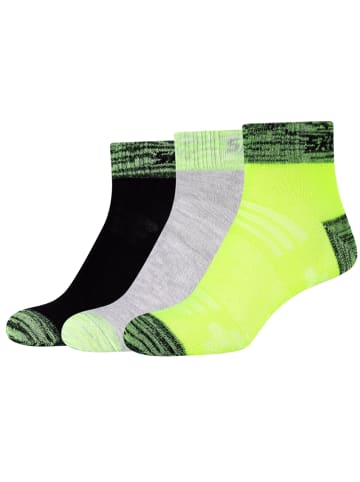 Skechers Skechers 3PPK Boys Mesh Ventilation Quarter Socks in Gelb