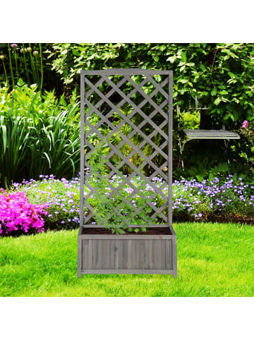 relaxdays Rankkasten in Grau - (H)147 cm