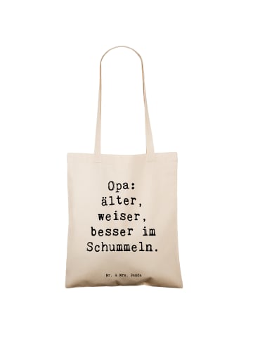 Mr. & Mrs. Panda Schultasche Spruch Opa Weisheit mit Spruch in Creme