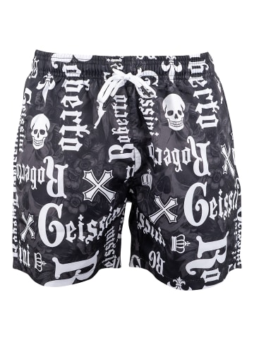 Roberto Geissini Statement Badehose Schwarz-Weiss-2XL