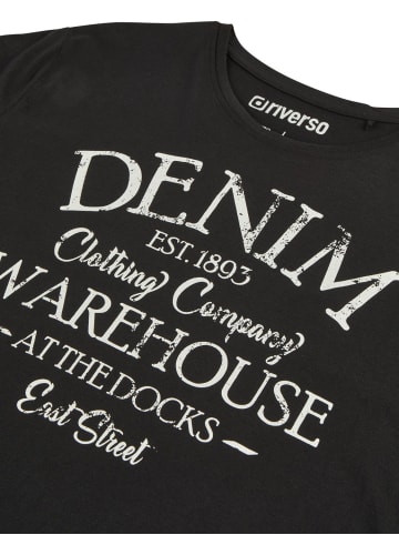 riverso  T-Shirt RIVLeon in Schwarz