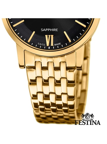 Festina Analog-Armbanduhr Festina Swiss Made gold klein (ca. 29mm)