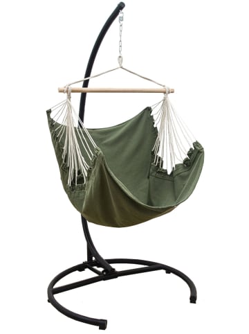 AMANKA XL Outdoor Hängesessel Key Largo mit  Gestell in grün