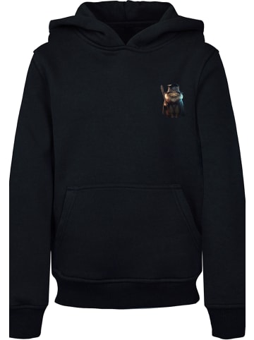 F4NT4STIC Hoodie Wizard Cat HOODIE UNISEX in schwarz