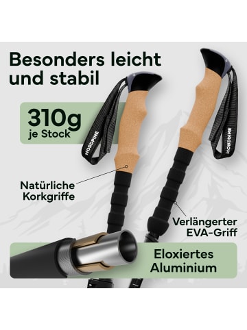 Neolymp Wanderstöcke "HSFA210" in Schwarz, 135 cm
