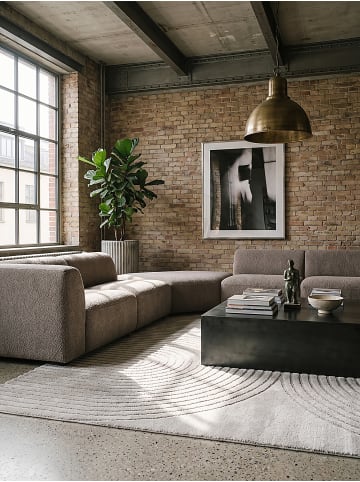 KADIMA DESIGN Kurzflorteppich Geometrisch pflegeleicht Wohnzimmer Schlafzimmer Flur in Grau