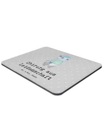 Mr. & Mrs. Panda Mouse Pad Chirurg Leidenschaft mit Spruch in Grau Pastell