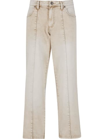 Urban Classics Urban Classics Wide Leg Denim With Dividing Seams in white dirty washed