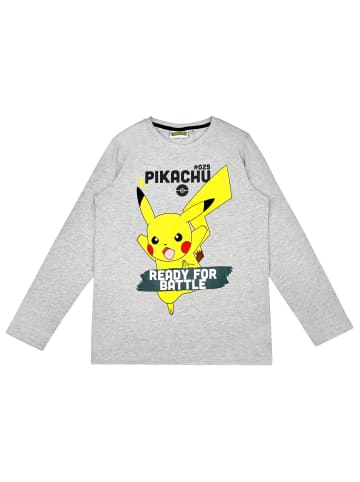 Pokémon Pokemon Langarmshirt Pullover in grau