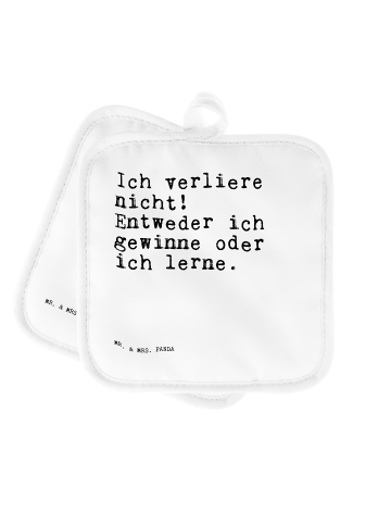 Mr. & Mrs. Panda Topfuntersetzer Ich verliere nicht! Entweder...... in Weiß