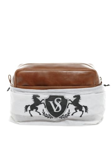 SID & VAIN Leder-Laptoptasche 15" Leder Kulturtasche Unisex SIMON in braun