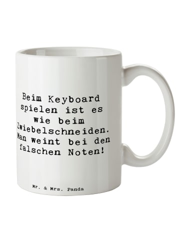 Mr. & Mrs. Panda Tasse Keyboard Tränen mit Spruch in Weiß
