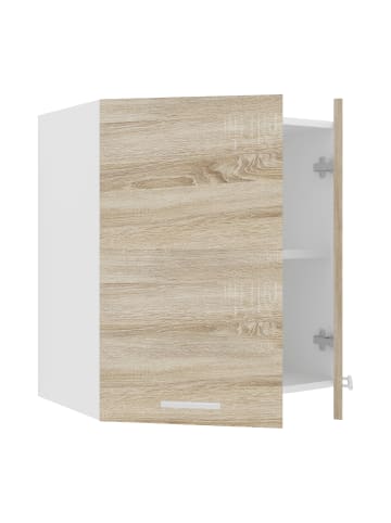 VCM  Küchenschrank B. 60 cm Hängeschrank Küche Esilo in Weiß / Sonoma-Eiche