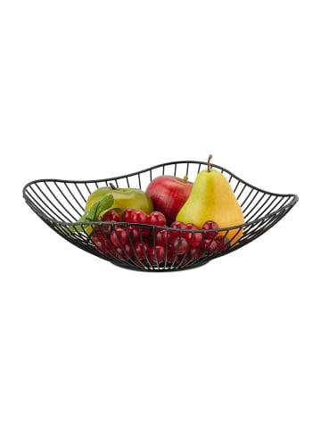 relaxdays Relaxdays Obstschale in Schwarz - (H)7,5 x  Ø 27 cm