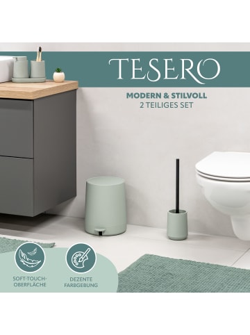 eluno Bad-Accessoires Set TESERO 2tlg. ca. 22,5 x 25,5 x 25 cm (B/H/T)