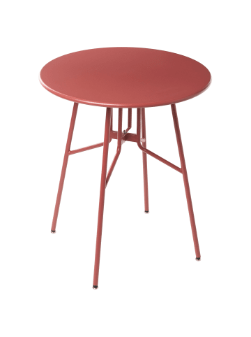 Beliani Runder Tisch TALTAL in Rot - (W) 64 x (H) 76 x (L) 64 cm