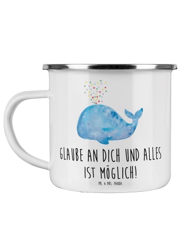 Mr. & Mrs. Panda Becher Emaille Vertrauen in eigene Fähigkeiten ... in Weiß