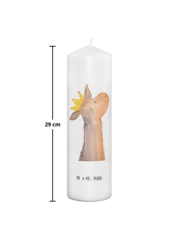 Mr. & Mrs. Panda Kerze Lamakopf König ohne Spruch in Weiß