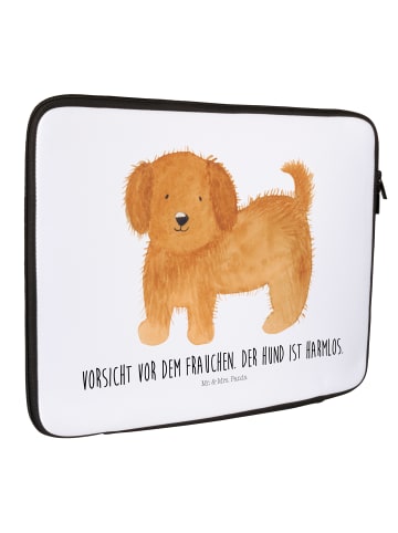 Mr. & Mrs. Panda Notebook Tasche Hund Flauschig mit Spruch in Weiß