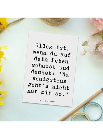 Mr. & Mrs. Panda kunstkarte Spruch Glück GemeinMensch mit Spruch in Weiß