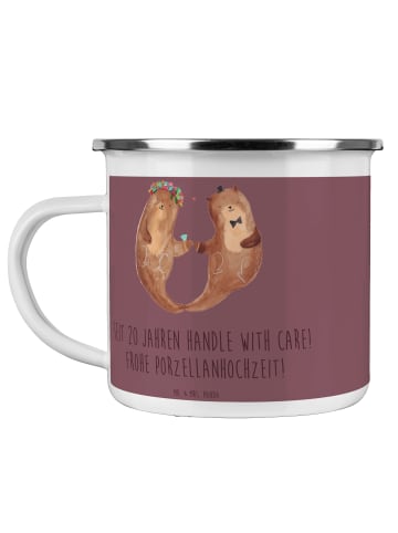 Mr. & Mrs. Panda Camping Emaille Tasse 20. Hochzeitstag Porzella... in Kaffa Coffee
