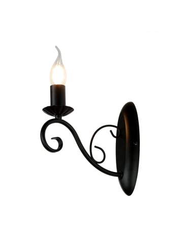 Licht-Erlebnisse Wandlampe (B)7 x (H)22 cm in Schwarz