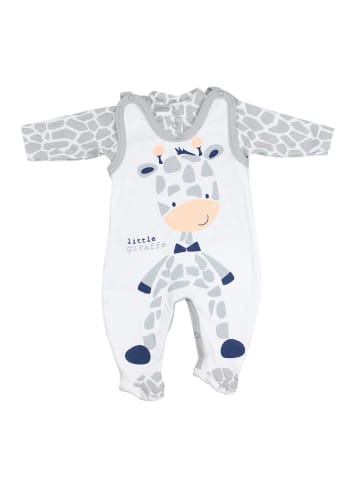 TupTam Baby Unisex Strampler-Set mit Aufdruck Spruch 2-tlg in weiß-kombi