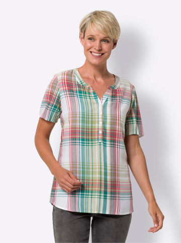 Sieh an! Karobluse in smaragd-grapefruit-kariert