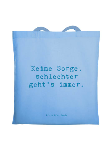 Mr. & Mrs. Panda Stofftasche Baumwolle Spruch Hoffnung in schwie... in Sky Blue