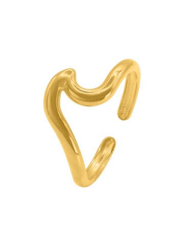 Steel_Art Ring mit Welle Damen Juven goldfarben in Goldfarben