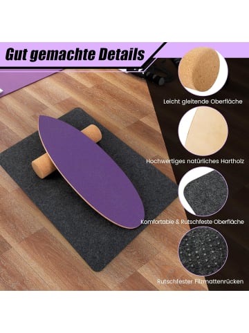 COSTWAY Balance Board für zuhause in Lila