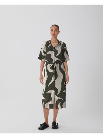 Vila Legeres Blusen Kleid mit Kragen und Flammen Print Design in Grün
