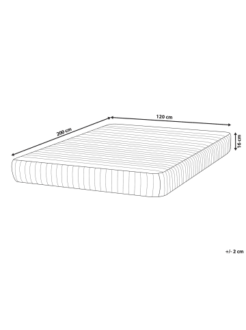 Beliani Matratze MISTY in Weiß - (W) 120 x (H) 16 x (L) 200 cm