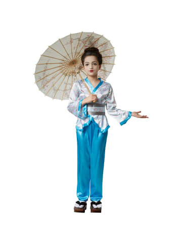 tectake Traditionell gehaltenes, japanisches Gewand, blau