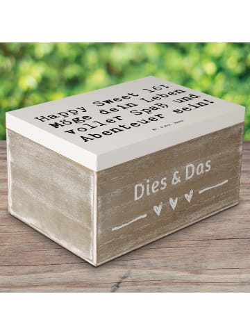 Mr. & Mrs. Panda Dekokiste Spruch 16. Geburtstag Glück mit Spruch in Weiß