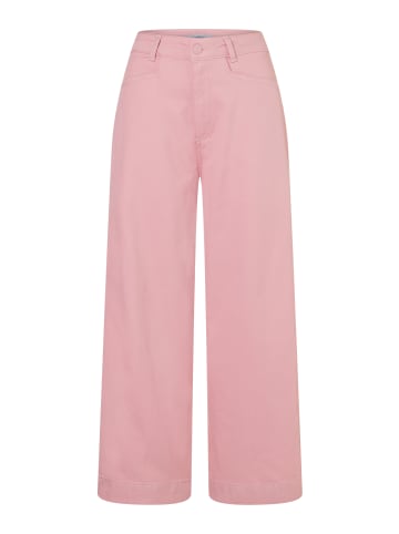 More & More verkürzte, weite Baumwoll-Stretch-Hose in new rose