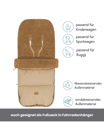 fillikid Winterfußsack Kinley Exklusiv in Teddy Natur