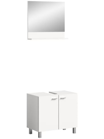 ebuy24 Waschbeckenunterschrank Boston/Tampa Weiß 57 x 33 cm