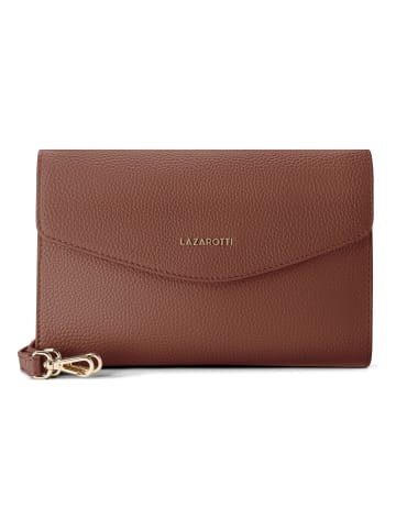 Lazarotti Bologna Leather Clutch Umhängetasche Leder 23 cm in brown