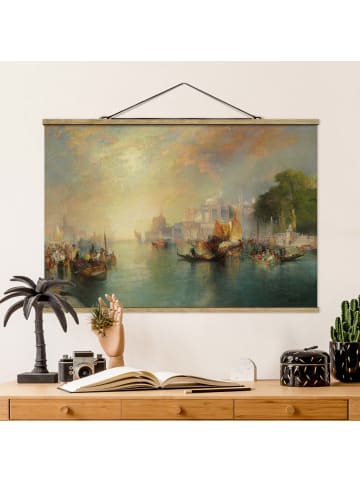 WALLART Stoffbild - Thomas Moran - Arabian Nights Fantasy in Petrol