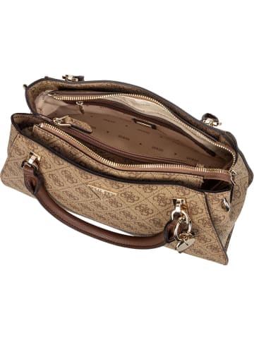 Guess Handtasche Noelle II Luxury SAT Logo in Latte Logo Brown