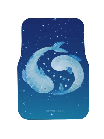 Mr. & Mrs. Panda Auto Fußmatte Sternzeichen Fische ohne Spruch in Sternenhimmel Blau