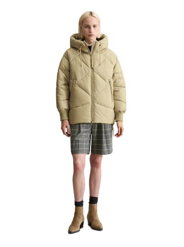 Marc O'Polo DENIM Lange Kapuzen-Steppjacke relaxed in Artichoke Leaf