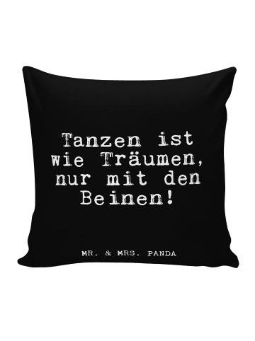 Mr. & Mrs. Panda Kissen 40x40 Tanzen ist wie Träumen,... mit Spruch in Schwarz