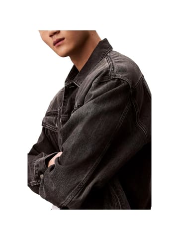 CALVIN KLEIN JEANS Schwarz Baumwolle Jeansjacke